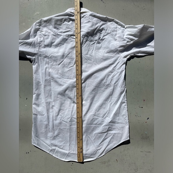 Men's Vintage Chute #1 Western Shirt White Embroidered M Ranch Rodeo Rockabilly - Picture 10 of 11